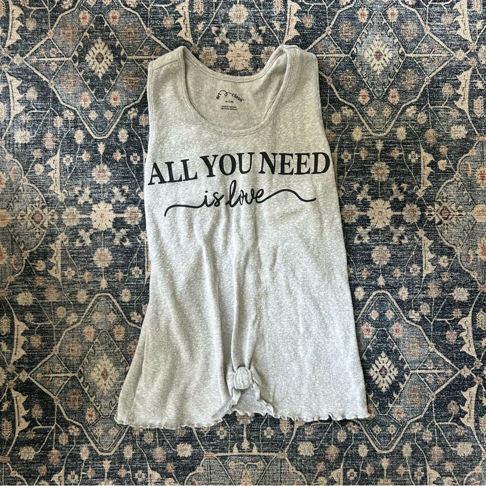 Art Class All You Need is Love Tank - Size 7/8